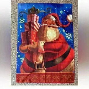 Vintage Santa Claus Outdoor Flag 26 1/2” X 37 1/2”
